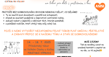 Hledáme dobrovolníky pro tábor s dětmi s postižením