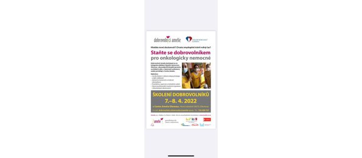Staň se dobrovolníkem na onkologii ve FN Olomouc