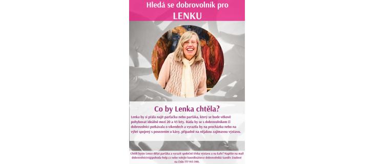 Hledá se dobrovolník či dobrovolnice pro Lenku Hledá se dobrovolník či dobrovolnice pro Lenku