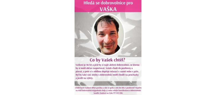 Hledá se dobrovolnice pro Vaška Hledá se dobrovolnice pro Vaška