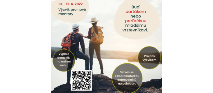 Hledáme mentory/dobrovolníky pro mladé lidi, kteří potřebují parťáka Hledáme mentory/dobrovolníky pro mladé lidi, kteří potřebují parťáka