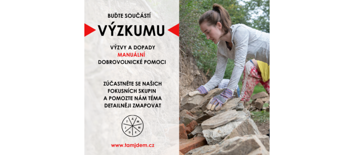 Zajímají Vás výzvy a dopady manuální dobrovolnické pomoci? Zapojte se do našich fokusních skupin pro neziskovky.
