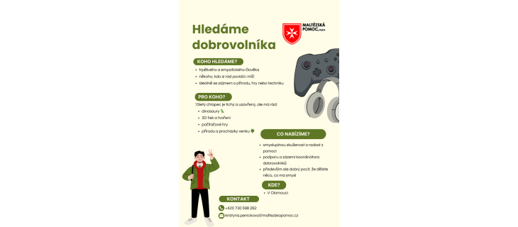 Staňte se dobrovolníkem pro mladého chlapce. 