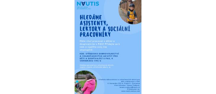 Hledáme dobrovolníky do střediska volného času NAUTIS Hledáme dobrovolníky do střediska volného času NAUTIS