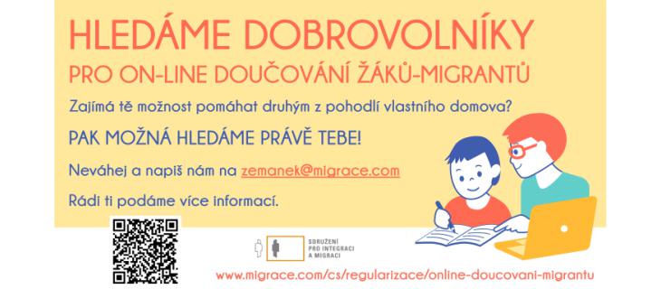 Online doučování žáků migrantů - lektor/lektorka