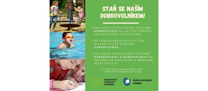 Dobrovolnictví v KC Motýlek Dobrovolnictví v KC Motýlek