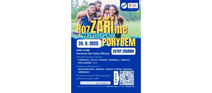 Hledáme dobrovolníky pro akci RozZÁŘÍme Středočechy pohybem – přidejte se k nám!