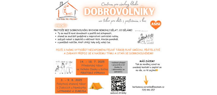 Hledáme dobrovolníky pro tábor s dětmi s postižením