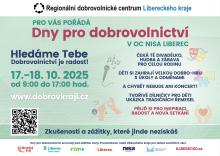 Dny pro dobrovolnictví 2025 v Liberci: inspirace, zábava i setkání s lidmi, kteří pomáhají. Dny pro dobrovolnictví 2025 v Liberci: inspirace, zábava i setkání s lidmi, kteří pomáhají.